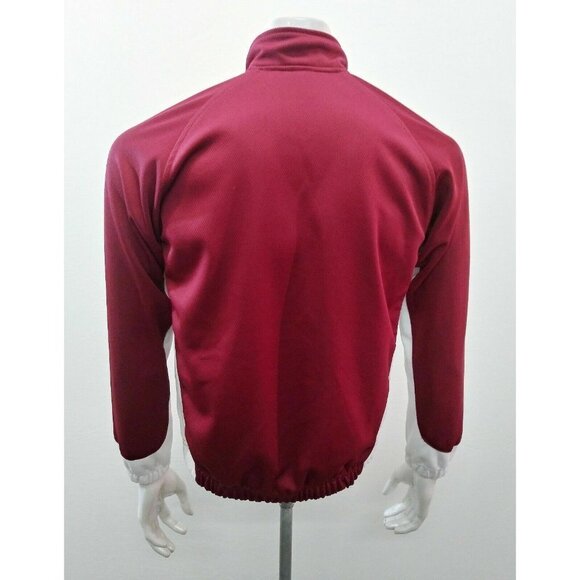 Nike Boys Vintage Jacket Size XL Mens S Burgundy White Long Sleeve Mock Full Zip - Picture 3 of 4